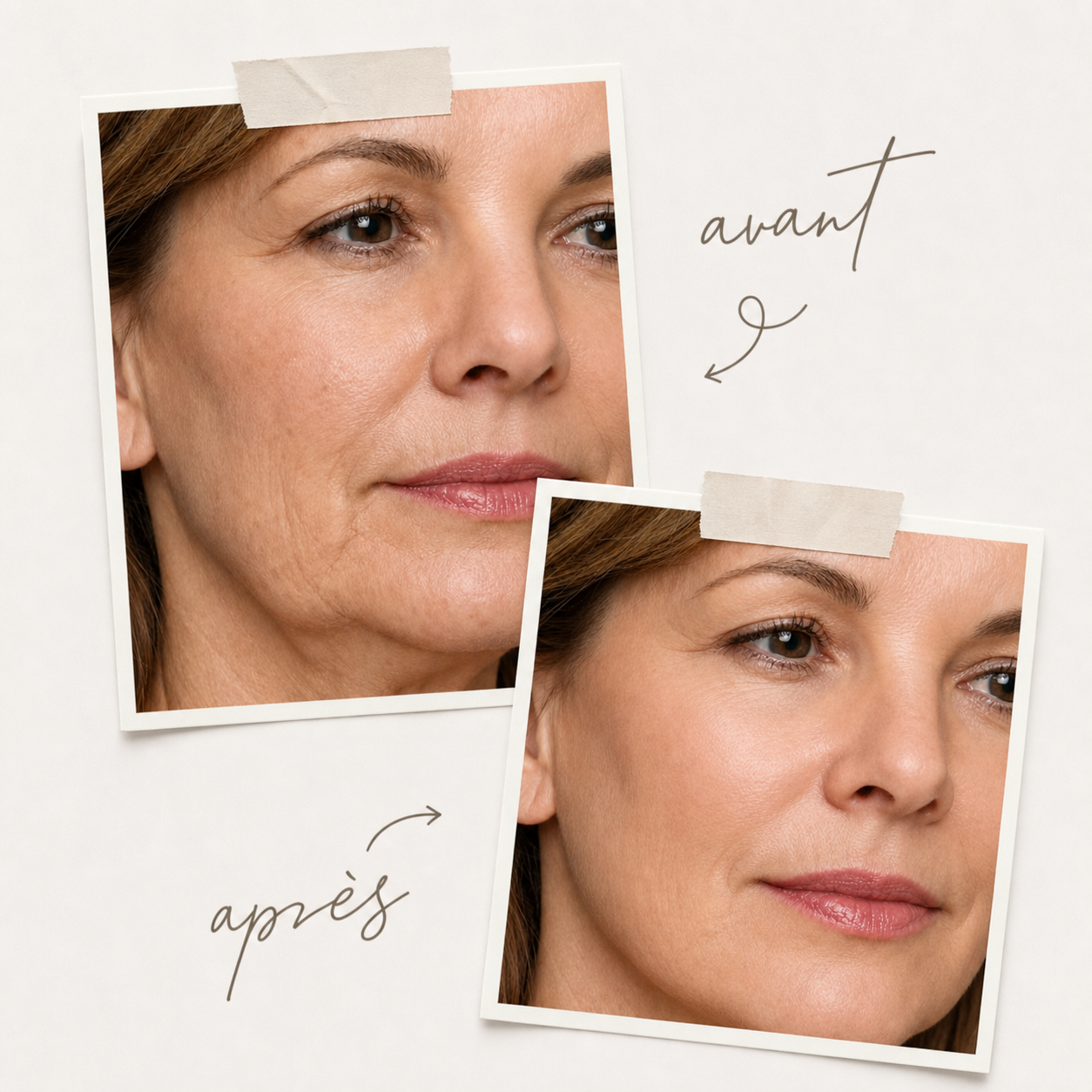 Semaine Découverte : Contour des Yeux offert & HIFU dès 249 € jusqu'au 8 août | Centre Thetys 4 Avant après HIFU du visage au Centre Thetys