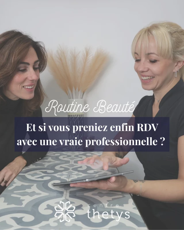 💬 Et si votre routine beauté commençait vraiment à fonctionner ?

Chez Thetys, vous ne suivez pas une tendance… vous suivez un vrai programme personnalisé, pensé par une professionnelle 💆‍♀️✨

🔍 Diagnostic de peau
🧴 Conseils produits adaptés
📅 Accompagnement sur-mesure

Fini les erreurs, les doutes, les tutos à rallonge. Place à l’efficacité, à la simplicité et à la vraie expertise beauté 💡

📍 Prenez rendez-vous dans l’un de nos centres à Antibes, Cannes ou Pégomas – on s’occupe de tout 🫶

#ConseilBeauté #RoutineBeautéPersonnalisée #ExperteBeauté #CentreThetys #SkinCareAddict #DiagnosticPeau #PrendreSoinDeSoi  #SelfCareTime
